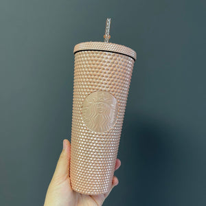 Starbucks Philippines 2024 Old Rose studded straw Cold Cup 24oz