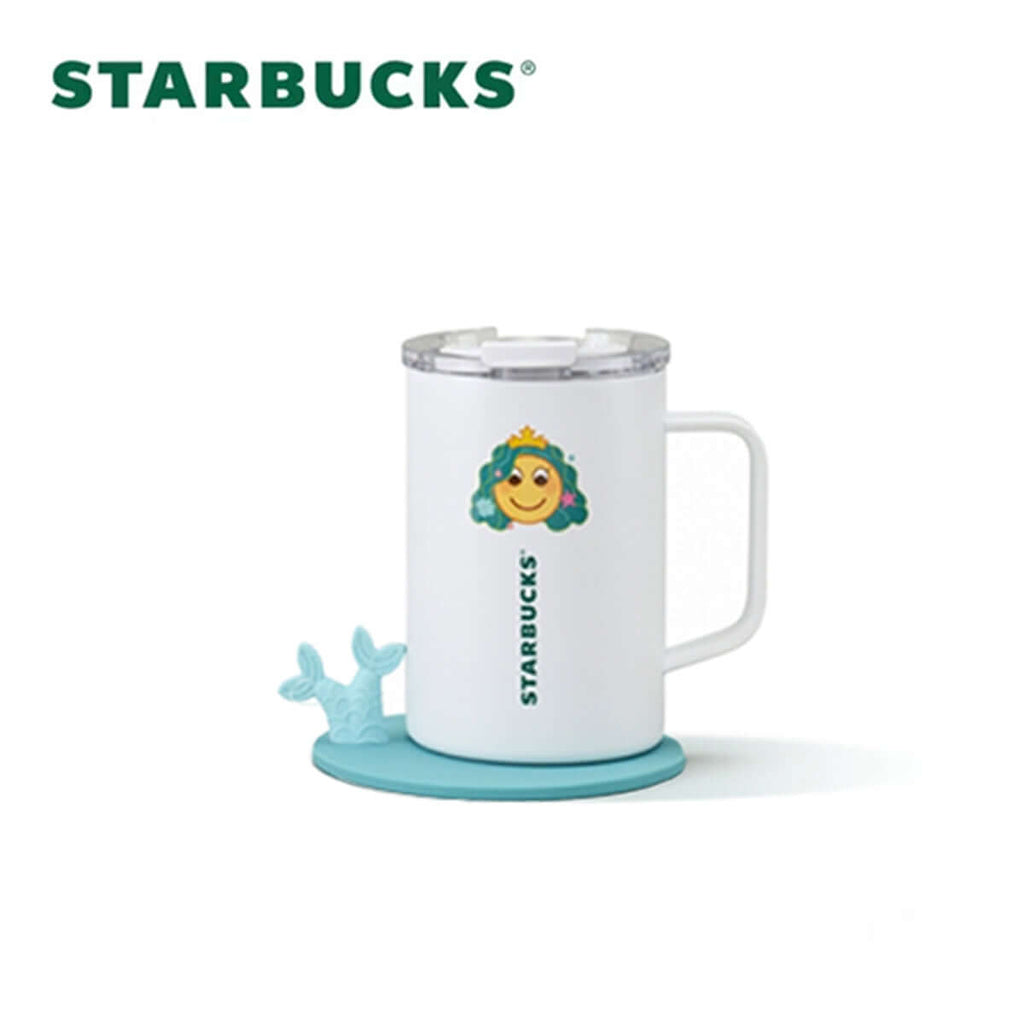 Starbucks QQ 2024 desktop cup and coaster