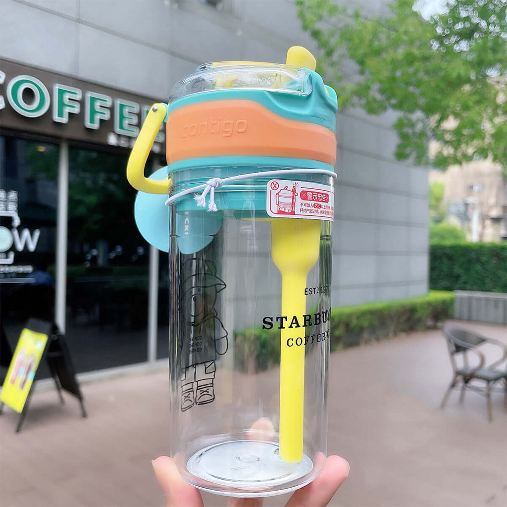 Starbucks China 2021 summer Camping bear Contigo plastic cup 500ml