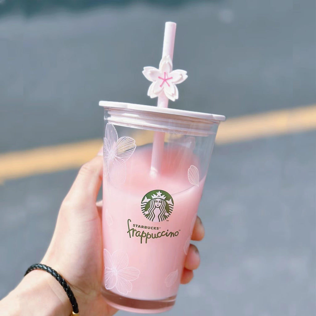 Starbucks China 2024 Sakura straw glass 450ml