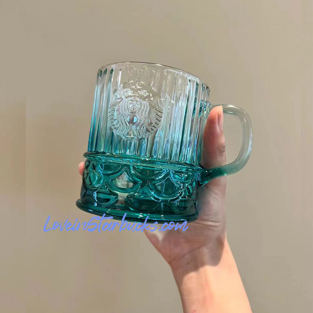 Starbucks China 2023 anniversary ocean series glass cup 395ml