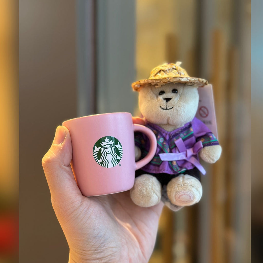 Starbucks China 2024 Spring pastoral series purple mug 90ml + Bearista doll