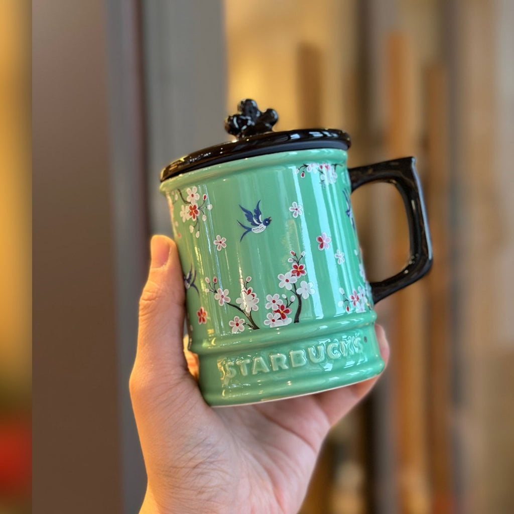 Starbucks China 2024 Spring pastoral series Green mug 410ml