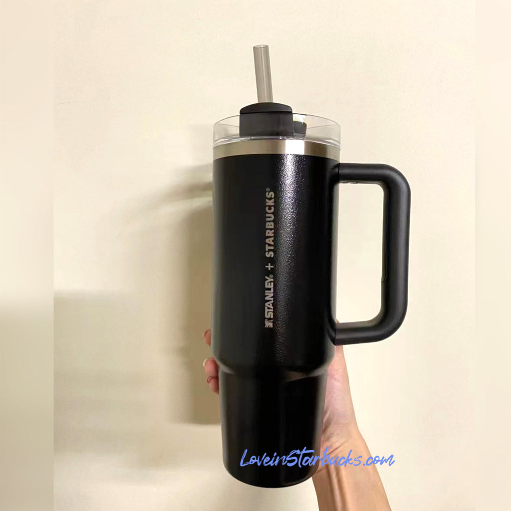 Starbucks Taiwan 2023 Christmas 1st series Stanley black straw Stainless steel cup 30oz - all cups have flaw as pictures