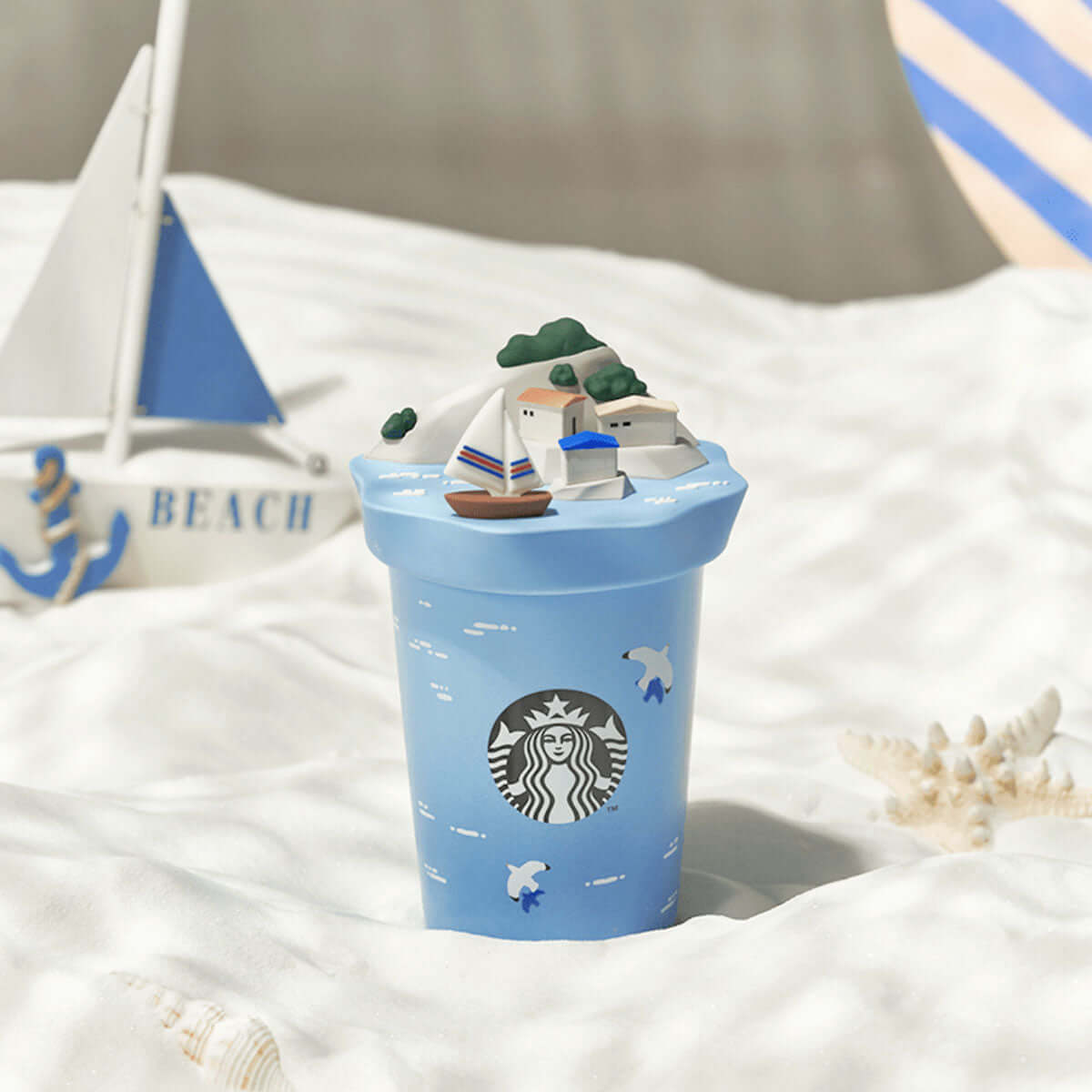 Starbucks China 2024 summer seaside online Sailboat and pirate mug 473ml