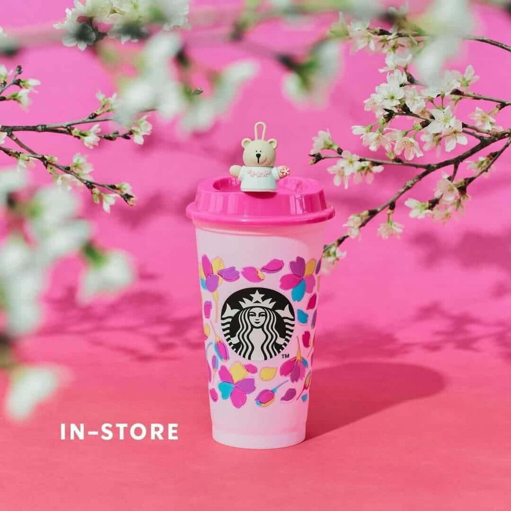 Starbucks Japan 2024 Sakura series reusable cup with topper