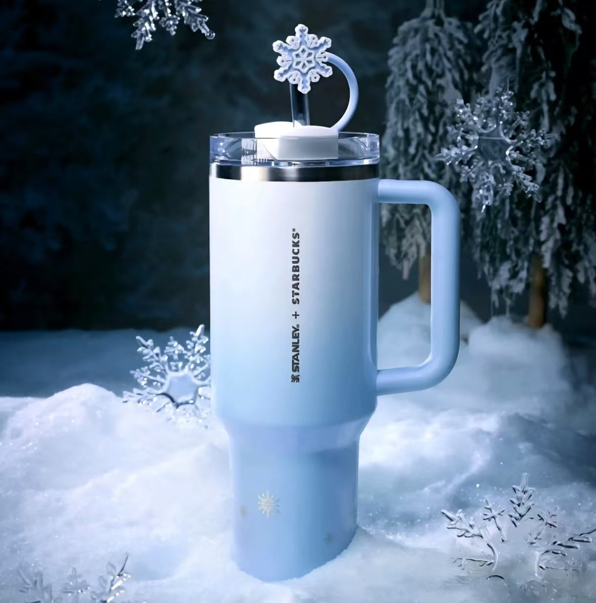 Starbucks China 2025 Snowlit Wonderland series Stanley Stainless steel cup 40oz -read details before order