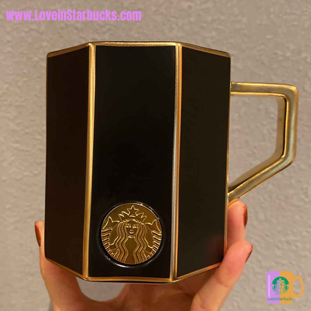 Starbucks tumblers China 2020 Xmas Black gold cut mug 395ml