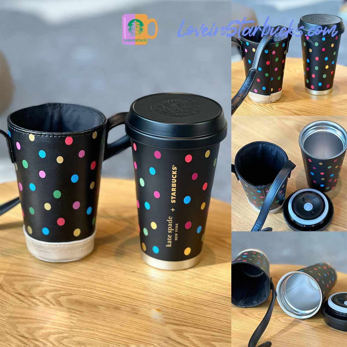 Starbucks Kate spade co-branded color dots Stainless steel trailing cu –  loveinstarbucks