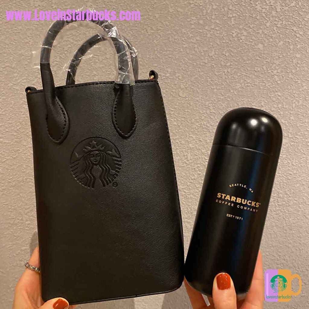 Starbucks tumblers China 2020 Xmas Capsule shaped Stainless steel insulated cup with bag 355ml