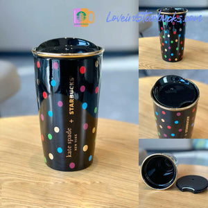 Starbucks Kate spade co-branded color dots Double-layer mug 375ml