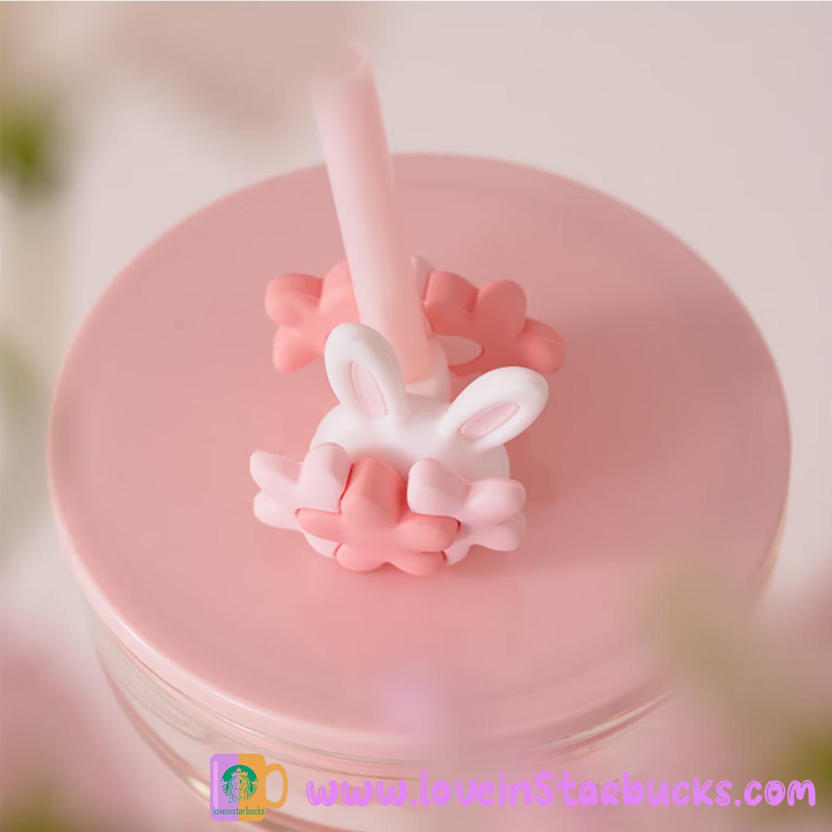 Starbucks Easter 2023 Pink Floral Egg Rabbit Bunny Acrylic Tumbler