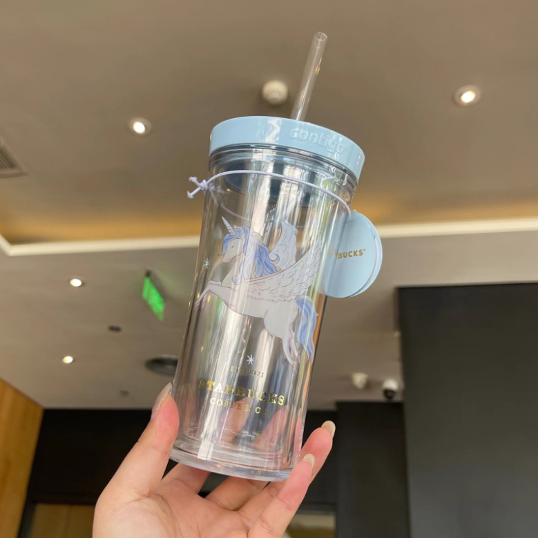 Starbucks 390ml/13oz Blue Contigo Stainless Steel Straw Cup – Ann