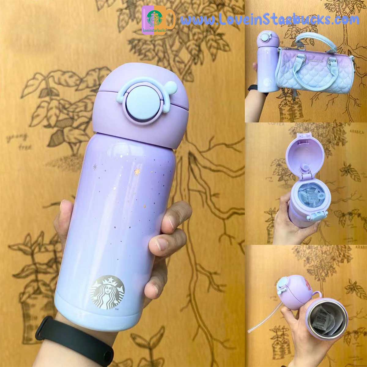 Starbucks tumblers 2021 China Dream star Stainless steel cup with bag 350ml Starbucks loveinstarbucks
