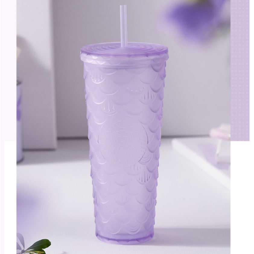 on sale Starbucks tumbler China 2023 mystic purple series  mermaid purple lilac scale cold starw cup 24oz