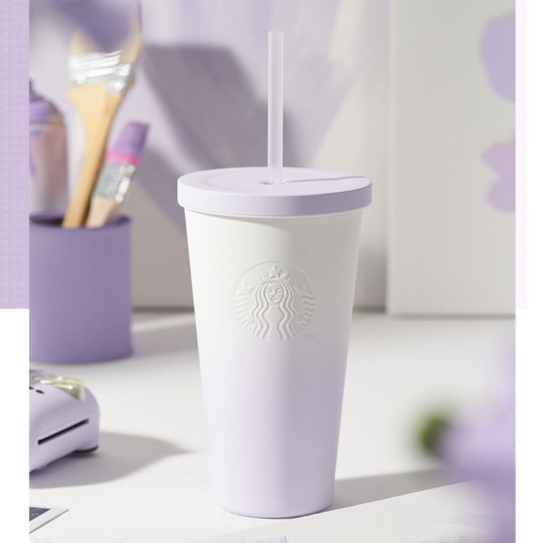 Starbucks tumbler China 2023 mystic purple series purple Stainless steel starw cup 550ml