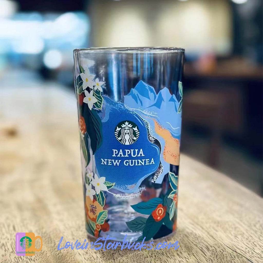 Starbucks 2023 China Coffee origins series Papua New Guinea Double glass Tumbler 350ml