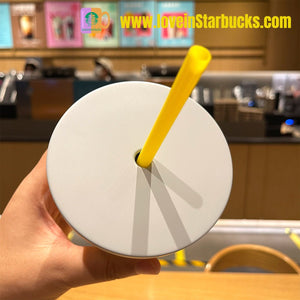 promotion Starbucks China Yellow Pineapple Stainless steel straw cup 16oz - loveinstarbucks