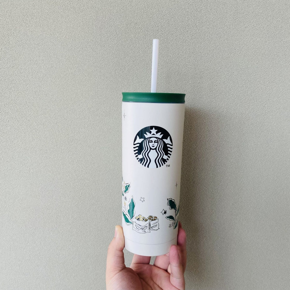 Starbucks 2022 China Green Season Stainless Steel Straw Cup 600ml