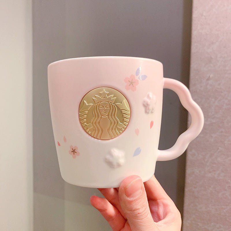 Starbucks mug Pink mug 2022 Cherry Blossom mug Gradient coffee mug Sakura  Mugs