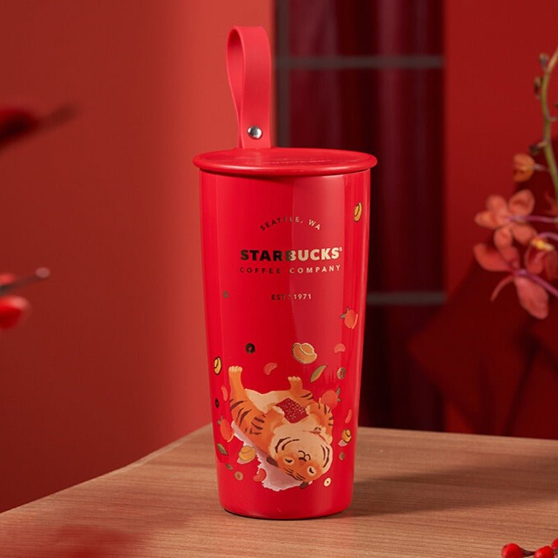 Starbucks 2022 New Year's Cute Tiger 473ml vacuum flask - loveinstarbucks