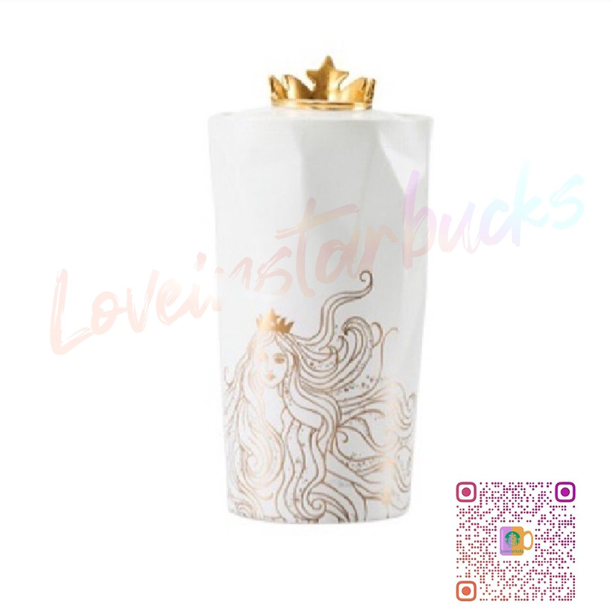 Starbucks 50th Anniversary Double Fish Tail Crown Double Mug 410ml Starbucks loveinstarbucks