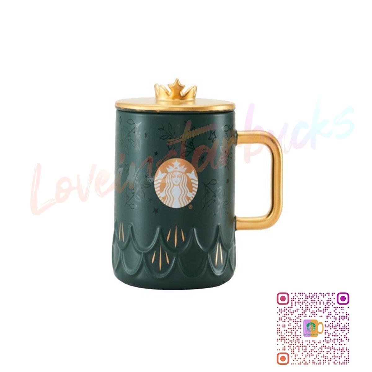 Starbucks 50th Anniversary Siren Tail Glass Mug Limited New with