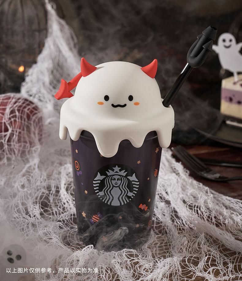 Starbucks China 2021 Halloween  473ml naughty little ghost mark straw cup