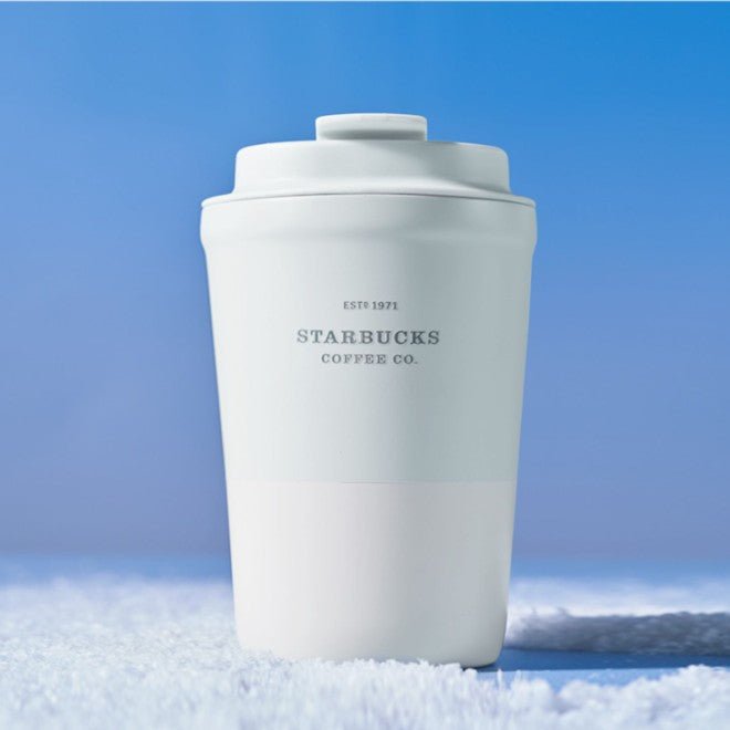 Starbucks China 2022 Ski series - blue and white SS cup 355ml