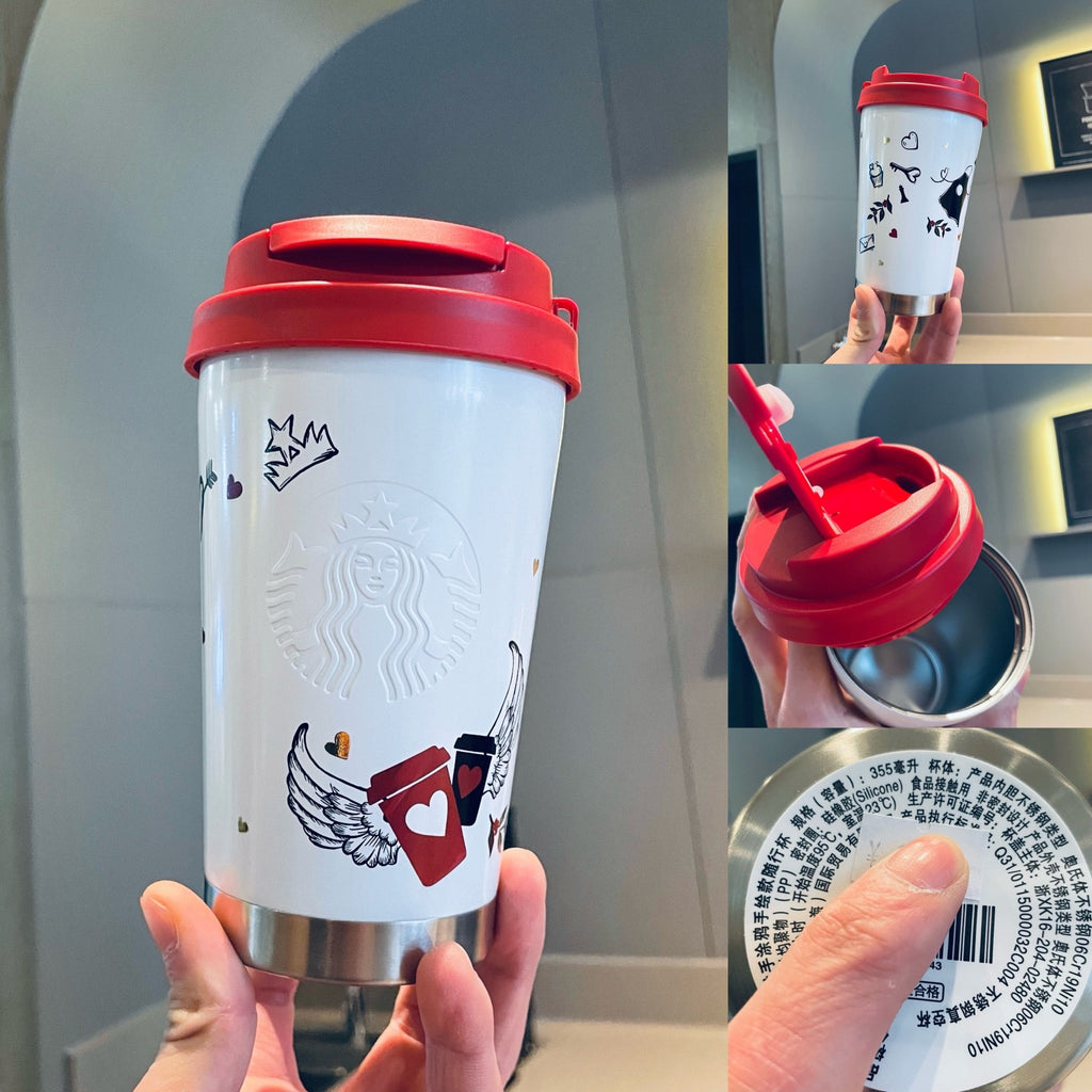 Starbucks China 2022 Valentine's Day Graffiti Travel Cup