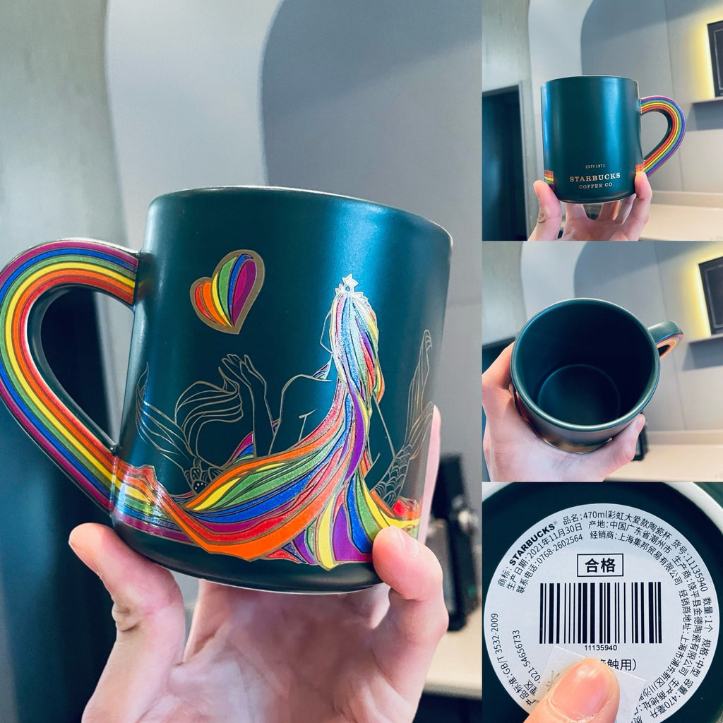 Starbucks China 2022 Valentine's Day rainbow mug