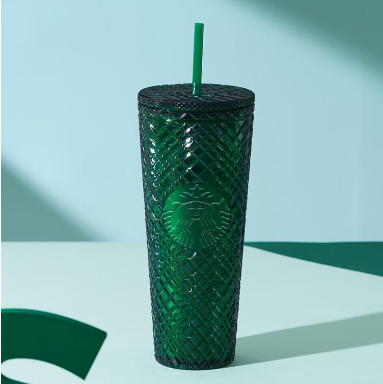 Starbucks Classic green jeweled straw cup 24oz