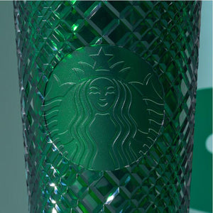 Starbucks Classic green jeweled straw cup 24oz
