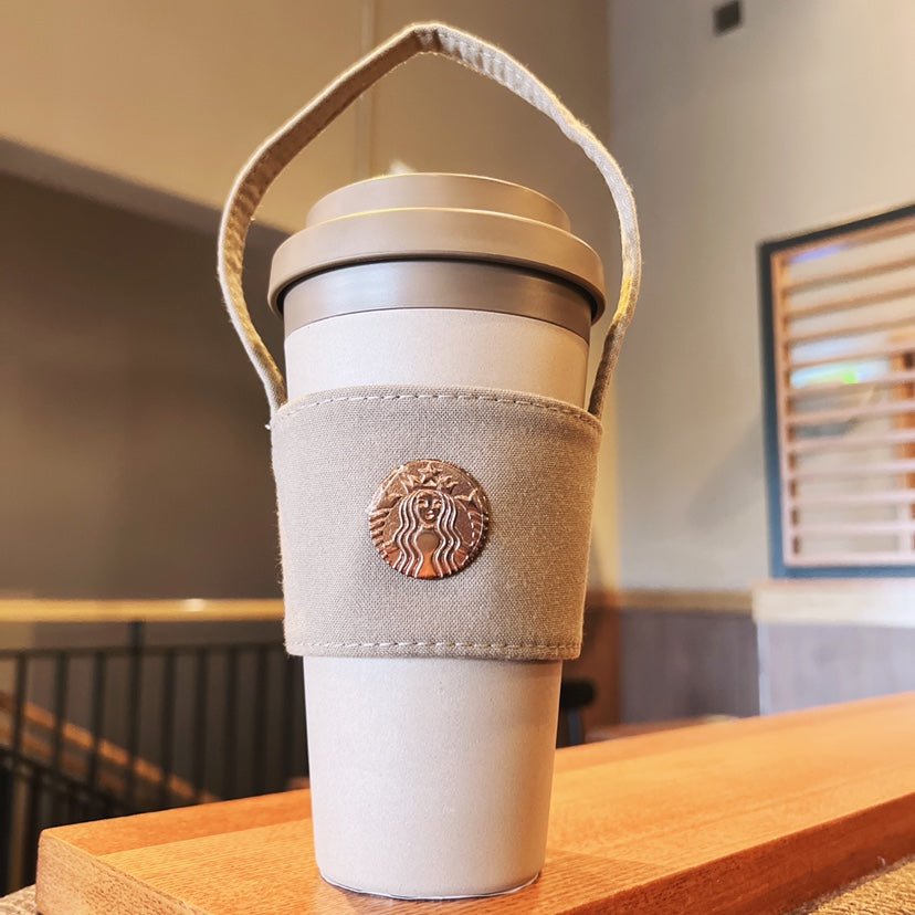 Starbucks warm autumn afterglow Brown double layer accompanying cup Starbucks loveinstarbucks