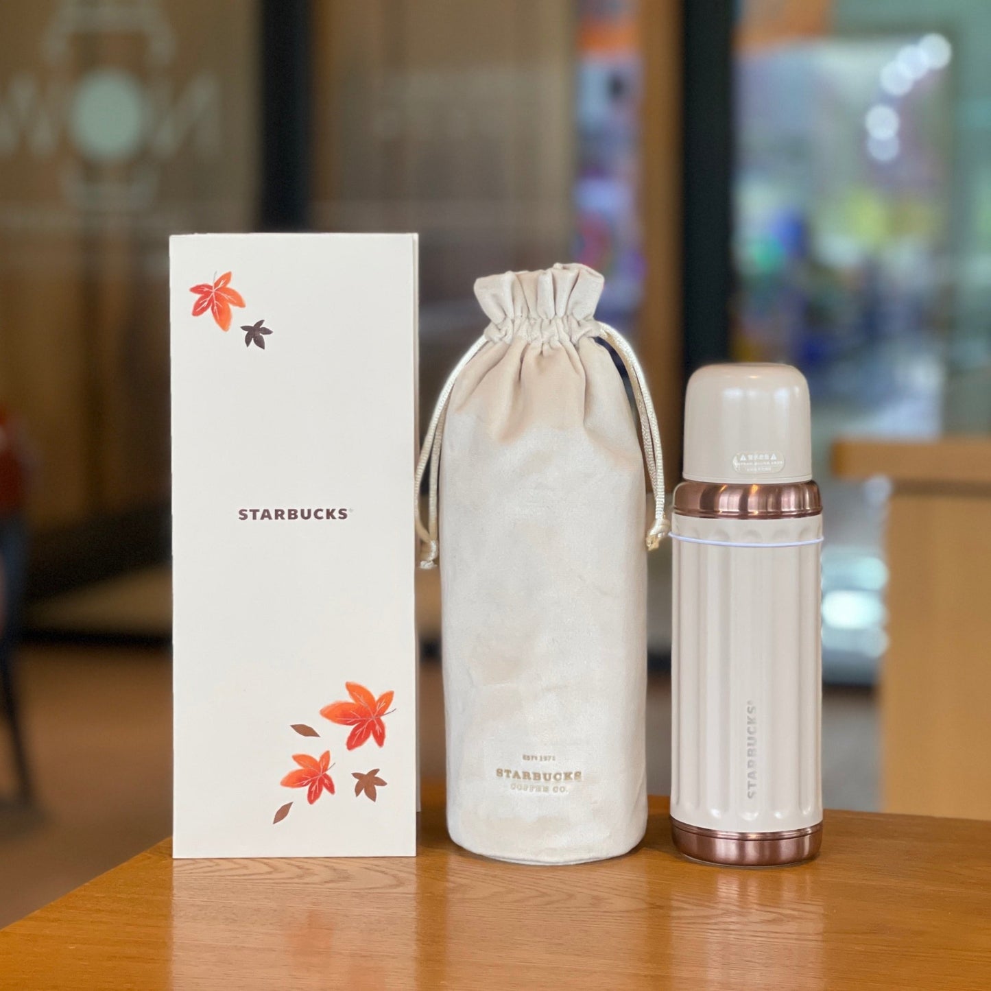 Starbucks warm autumn afterglow retro thermos cup with gift box 480ml Starbucks loveinstarbucks