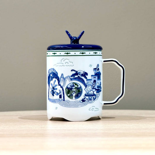 Starbucks China 2024 25th Anniversary Blue and White Porcelain Luminous ceramic mug 440ml