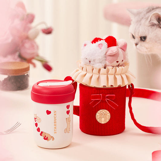 Starbucks China 2024 Valentine's Day Cat style stainless steel cup 345ml