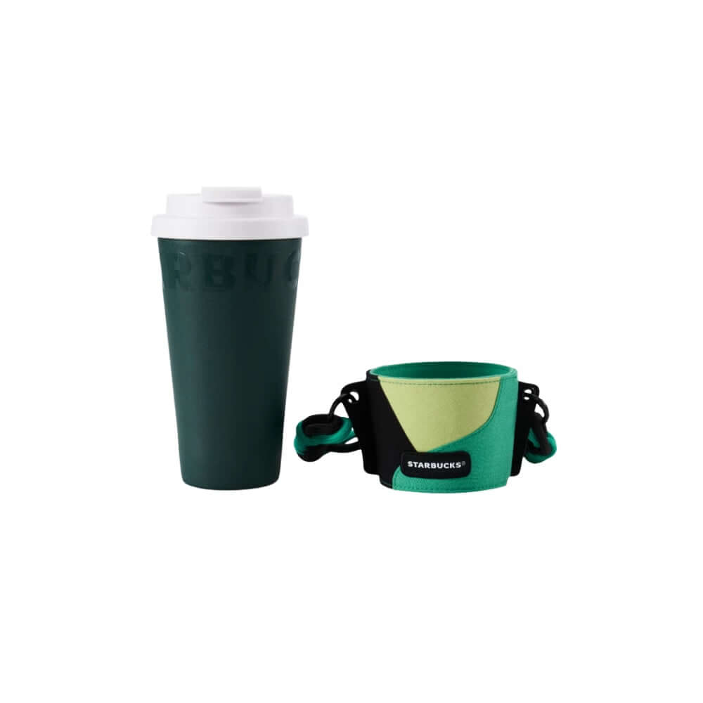 Starbucks China 2024 Coffee grounds and Lively green stainless steel cup 480ml