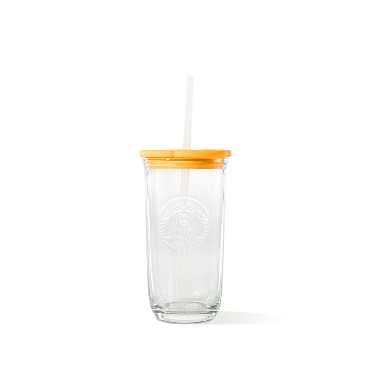 Starbucks China 2023 Summer wildflowers yellow Flower lid straw glass cup 473ml