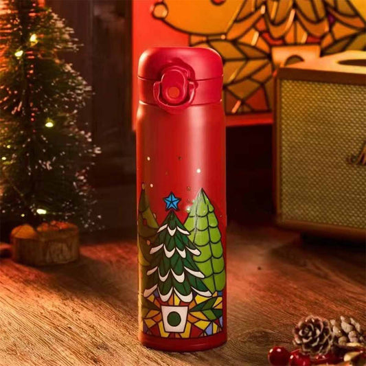 Starbucks China 2024 Christmas Colorful Kaleidoscope Series thermos Stainless steel insulated cup 500ml