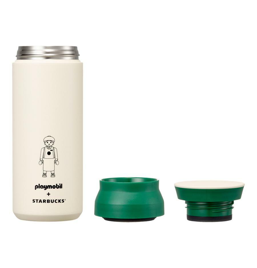 Starbucks Korea 2024 playmobil co-brand white Stainless steel cup 500ml