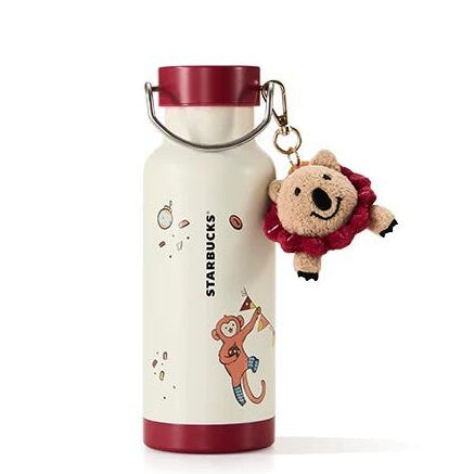 Starbucks China 2024 Christmas Cute Pet Series thermos Stainless Steel Cup coming with keychain