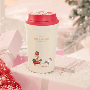 Starbucks China 2023 Christmas cute pet series Plastic accompanying cup 320ml