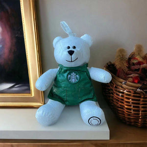 Starbucks China 2018 Environmentalism Green apron DuPont Paper Bear doll