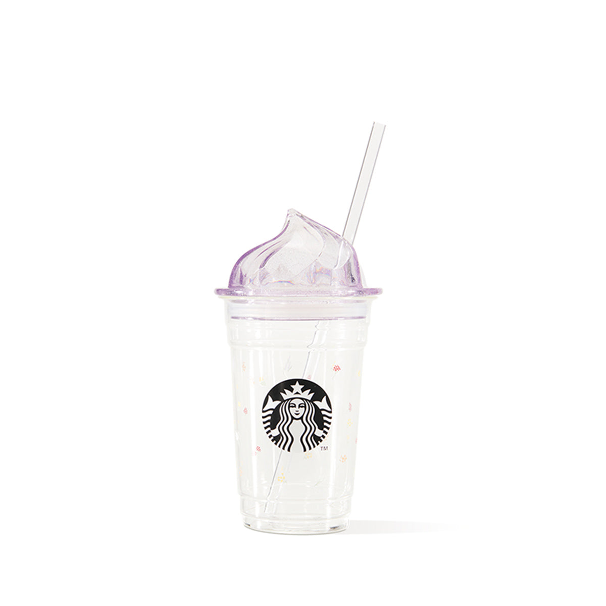 Starbucks China 2023 Summer wildflowers Ice Cream Glass Straw Cup 355ml