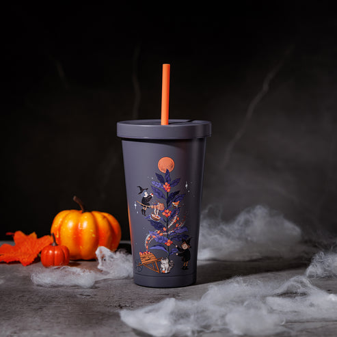 Starbucks HONG KONG Witch’s Halloween Party Collection COFFEE HARVEST WITH MAGIC STAINLESS STEEL COLD CUP 15OZ