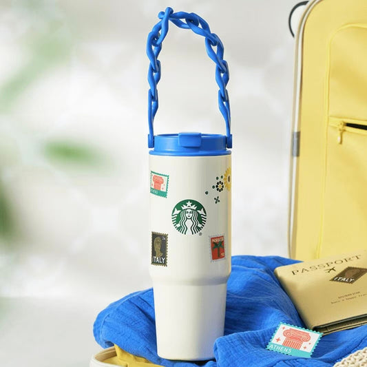 Starbucks China 2025 Holiday Sea Breeze series Double-drink stainless steel cup 800ml