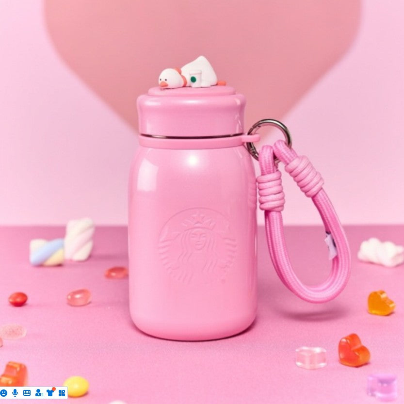 Starbucks China 2026 Pupu Duck Valentine's Day series stainless steel thermos cup 370ml 13.02oz