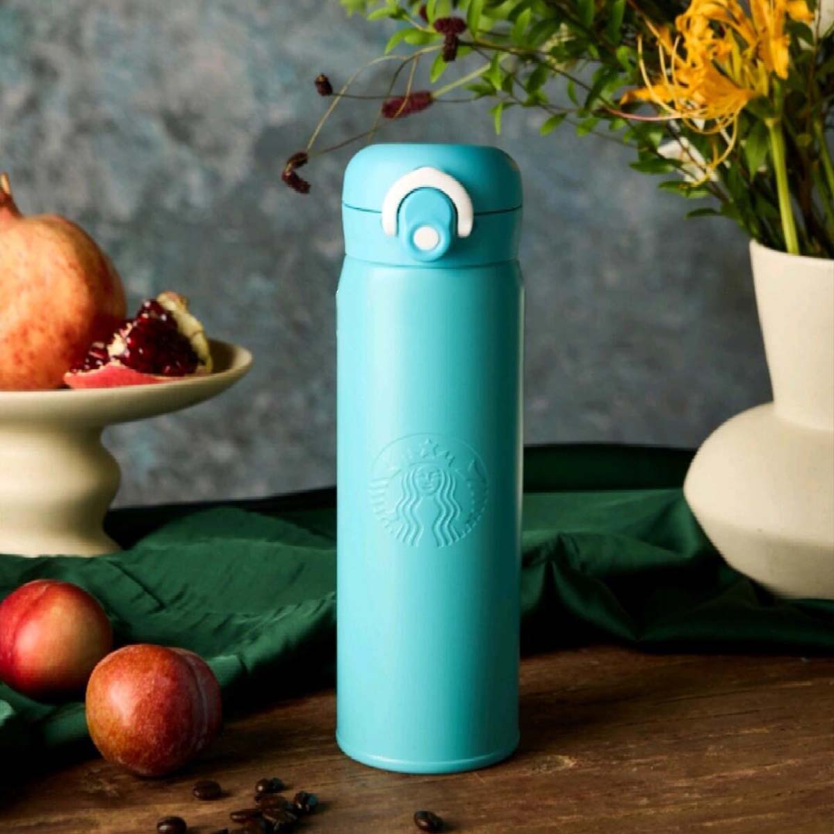 Starbucks China 2024 25th Anniversary Autumn Blue Thermos Cup 500ml