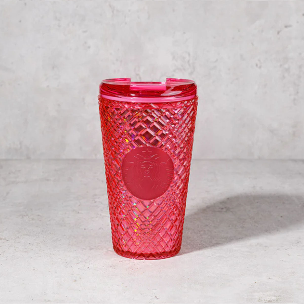 Starbucks Hong Kong 2024 Glittery Collection Pink plastic cup 16oz